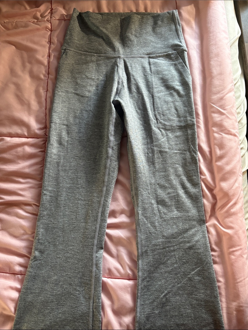 aerie Gray Flare Leggings with High Waist